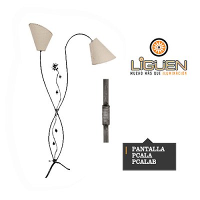 Lámpara de Pie 715-6 Doble lectora flor PLATA (No incluye Pantalla)