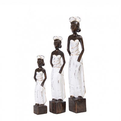 Figura de mujer africana set x3.50/40/30
