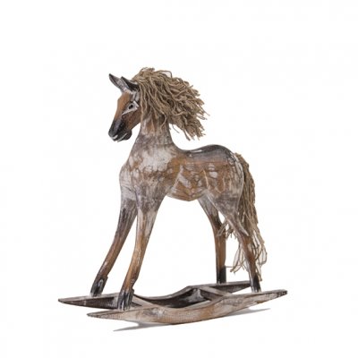 Figura de caballo decorativo.-25 cm.