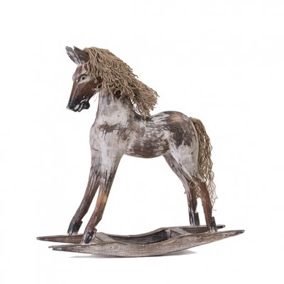 caballo tallado -35 cm.