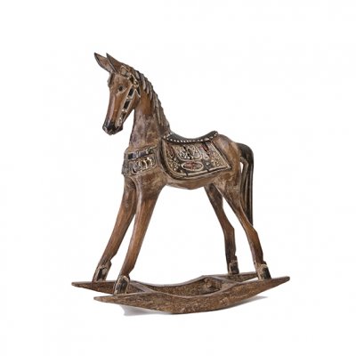 caballo TALLADO decorativo.-35 cm.