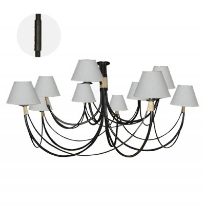 Araña Varilla x10 613-10 NEGRO (No incluye Pantallas)