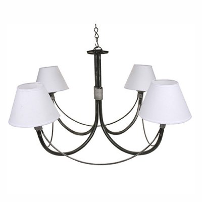 Araña Varilla x4 613-4 PLATA (No incluye Pantallas)