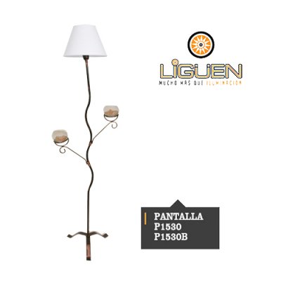 Lámpara de Pie 710-2 Viborita c/  Doble bocha COBRE (No incluye Pantalla)