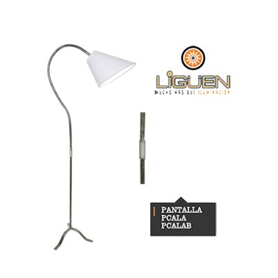 Lámpara de Pie 715-3 Lectora grande PLATA (No incluye Pantalla)