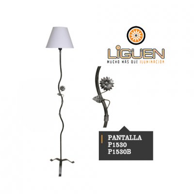 Lámpara de Pie 716 Viborita c/margarita PLATA (No incluye Pantalla)