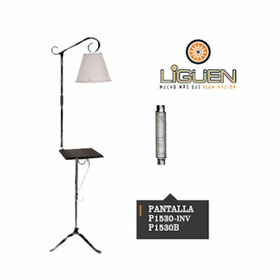 Lámpara de Pie con Mesa 730 PLATA (No incluye Pantalla)