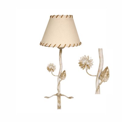 Velador de Hierro 870-MARGARITA HUESO (No incluye Pantalla)