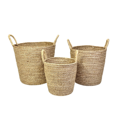 SET X3 CANASTOS FIBRA NATURAL 17X21X25