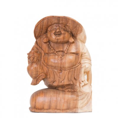 BUDHA FIGURA TALLADA -  30CM SUWITA06