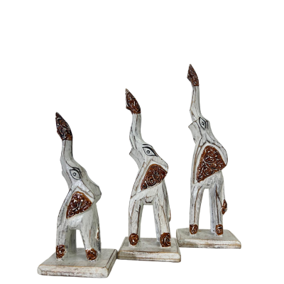 SET X3 ELEFANTES BLANCO