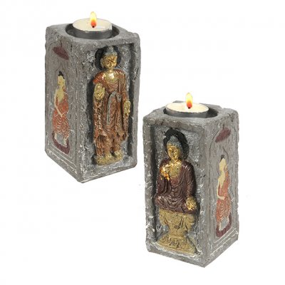 PORTAVELA BUDHA 13CM JM241084-A