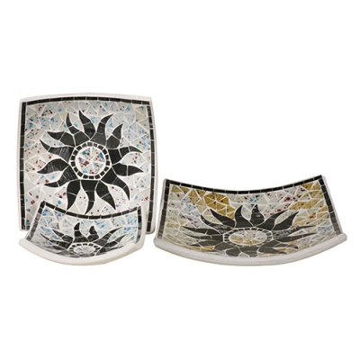 Set x3 platos Mosaico Cuadrado 30/25/20 - 26