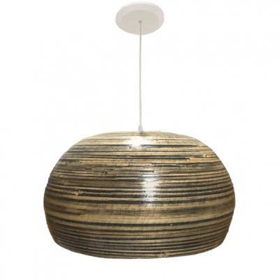 LAMPARA COLGANTE GLOBO BAMBU D35X13H