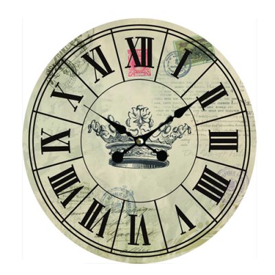 Reloj de pared 11 MDF Crown- 34cm