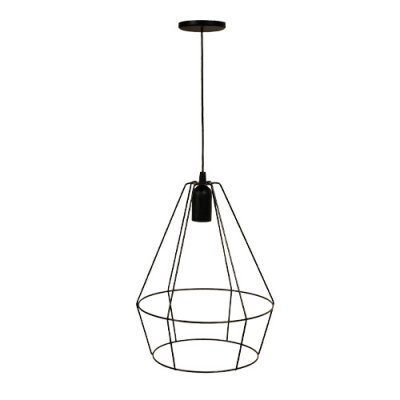 Colgante Alambre Diamante redondo Grande- 32cm